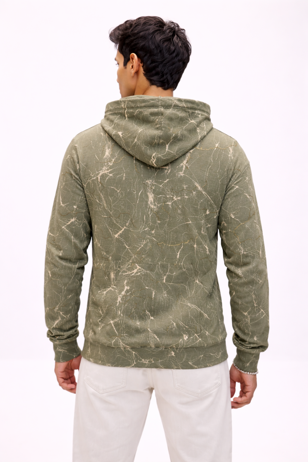 Marble Vein Hoodie - Green