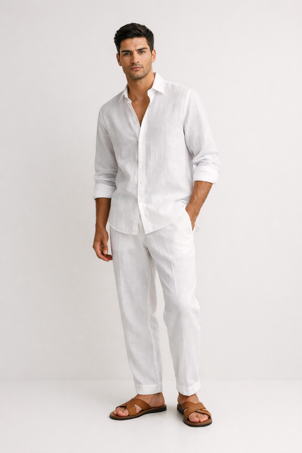 The Everyday Linen Formal Shirt - Powder Blue