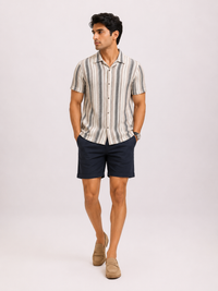 Ash Coast Button-Up - Cream-Black
