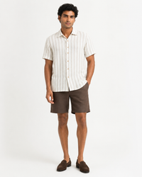Sandbar Stripe Linen Camp Shirt