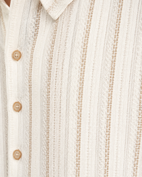 Sandbar Stripe Linen Camp Shirt