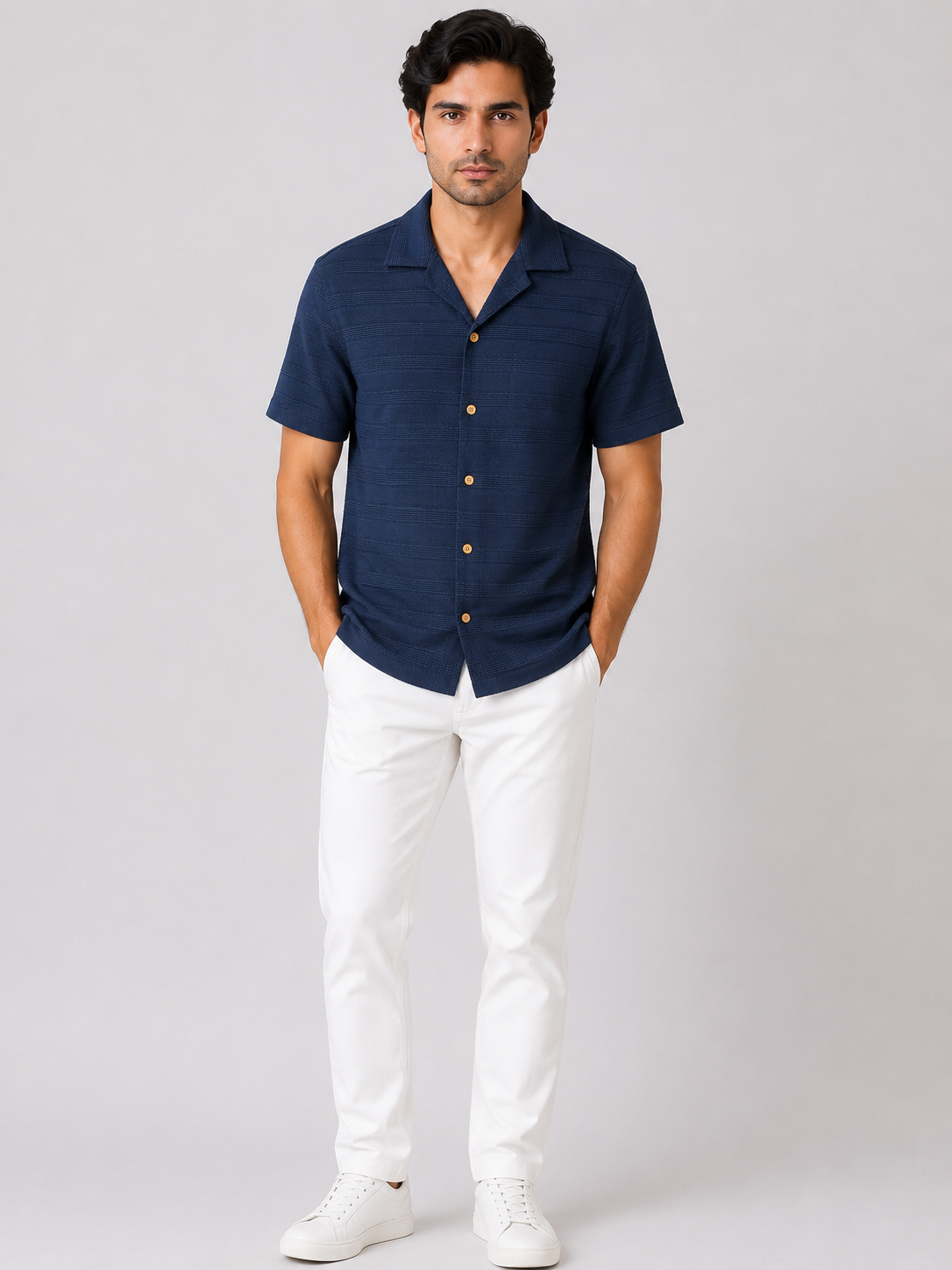 Midnight Resort Textured Shirt