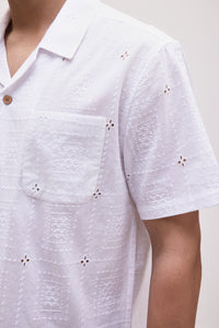The Sienna Camp Shirt - White