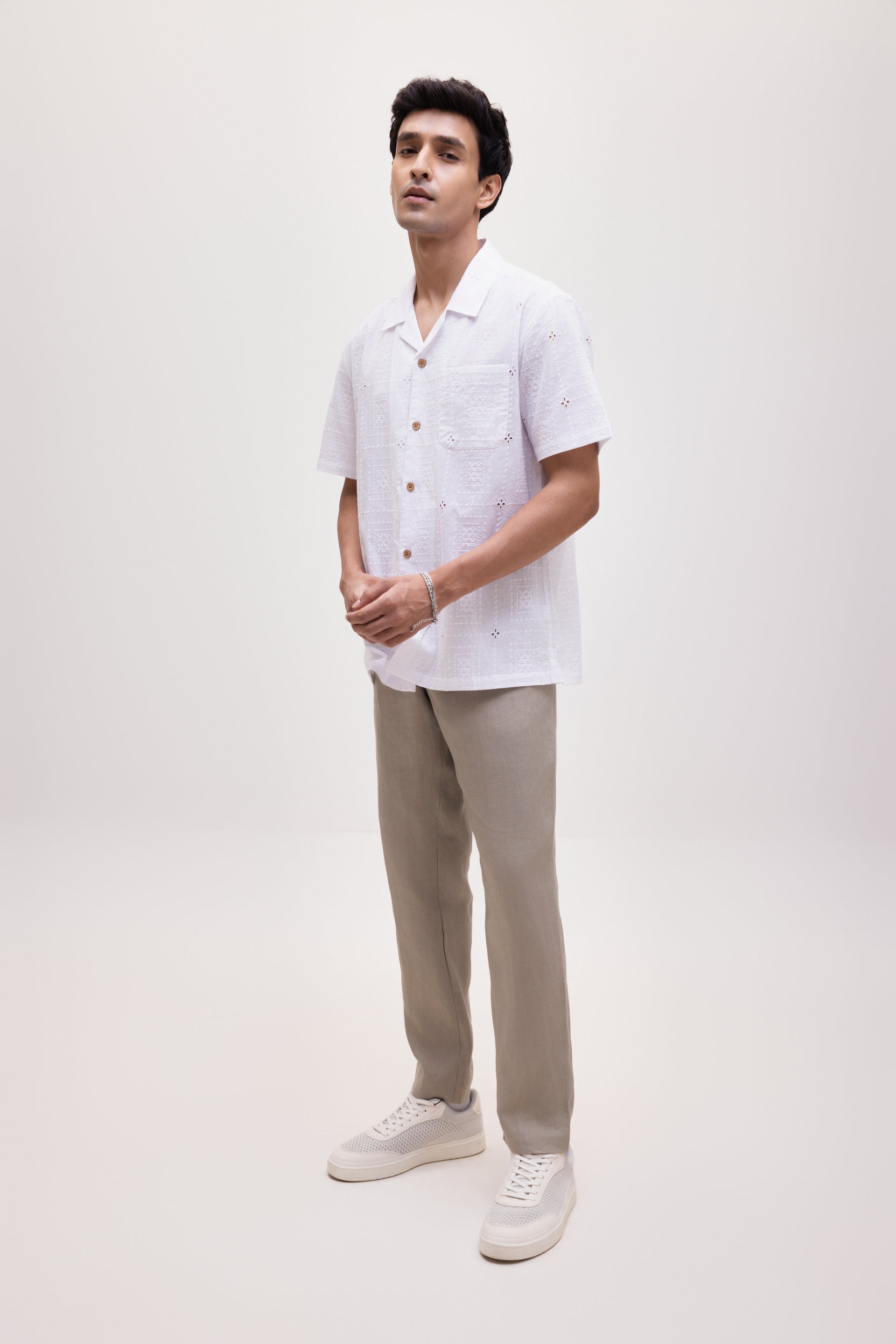 The Sienna Camp Shirt - White