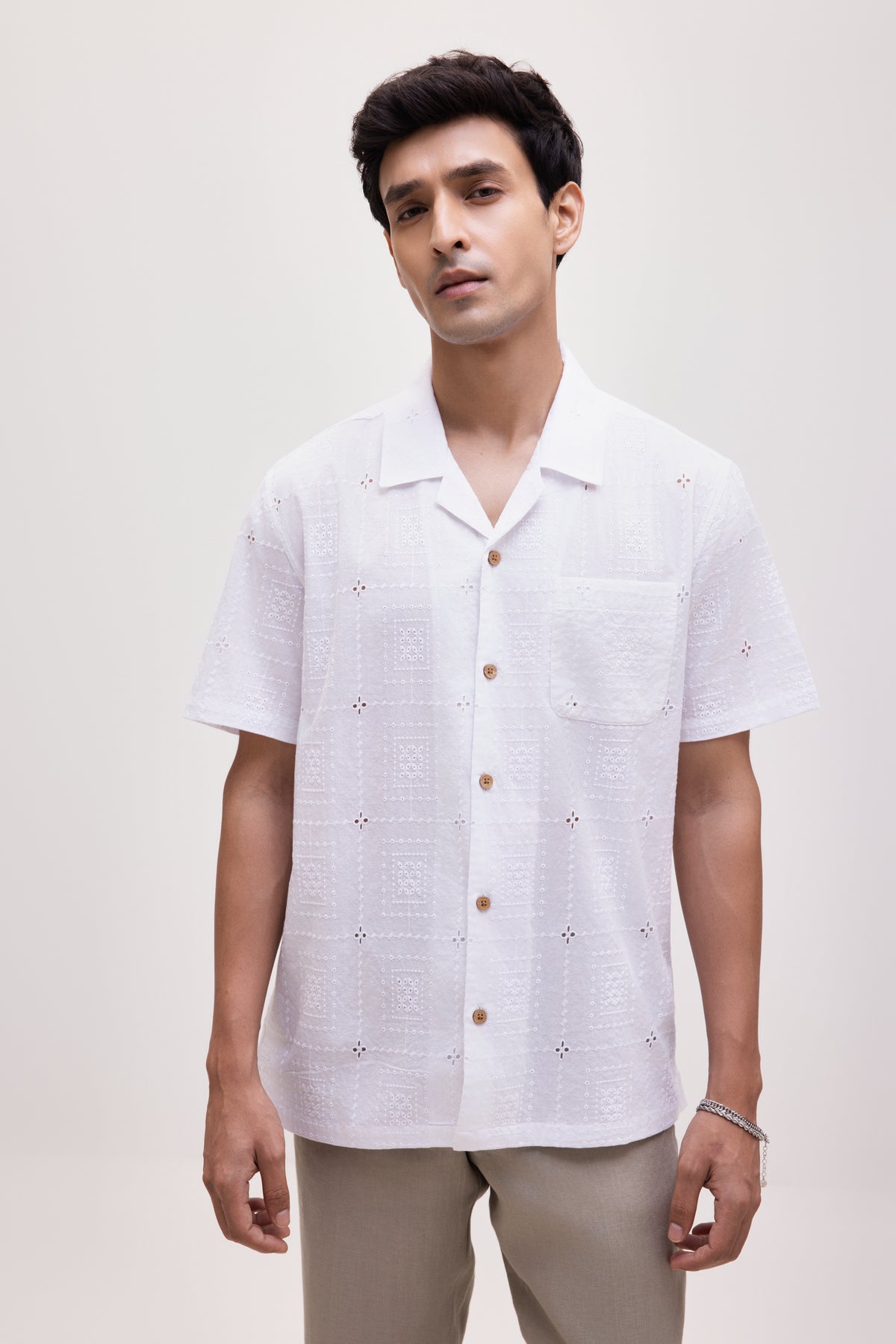 The Sienna Camp Shirt - White