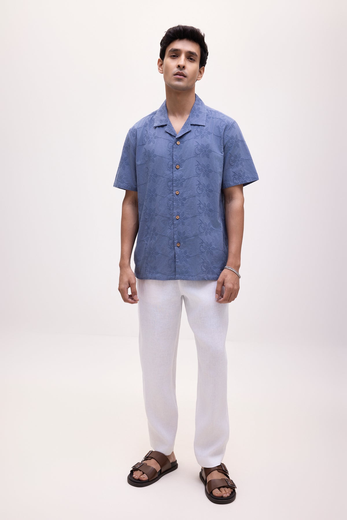 The Desert Bloom Camp Shirt - Blue
