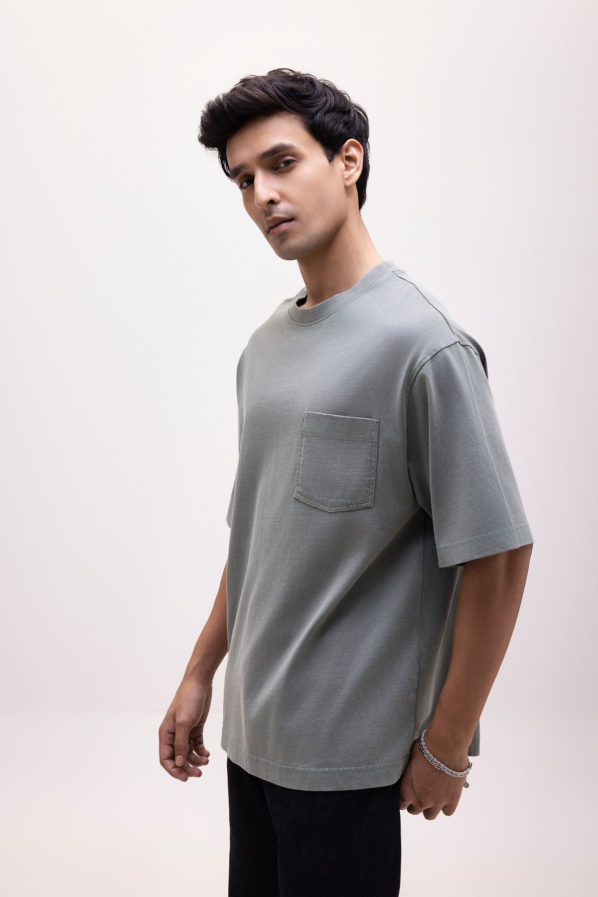 The Origins Tee Vintage Wash - Charcoal