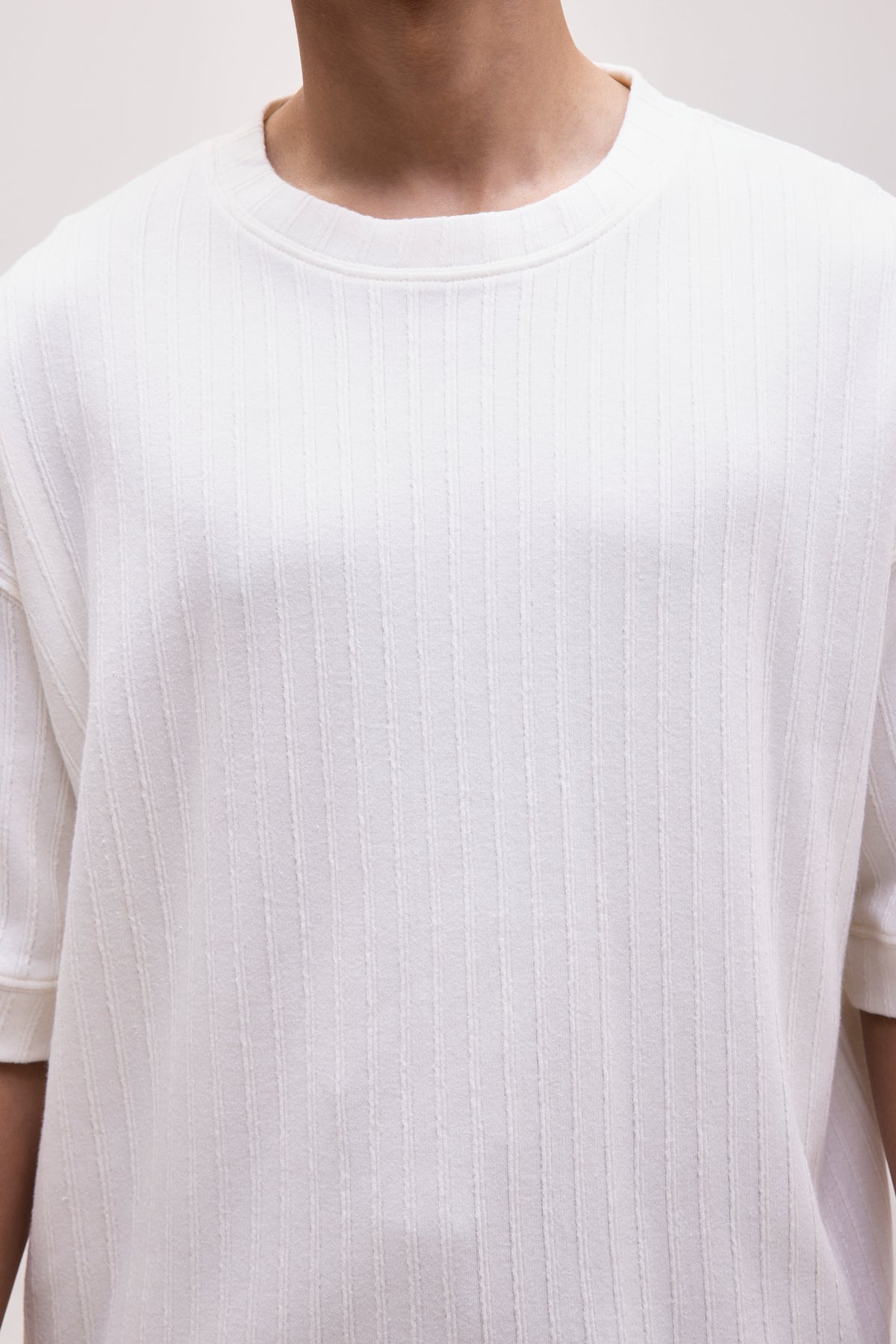 The Ridgeway Rib Tee - White