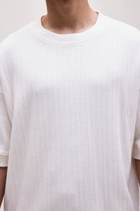 The Ridgeway Rib Tee - White