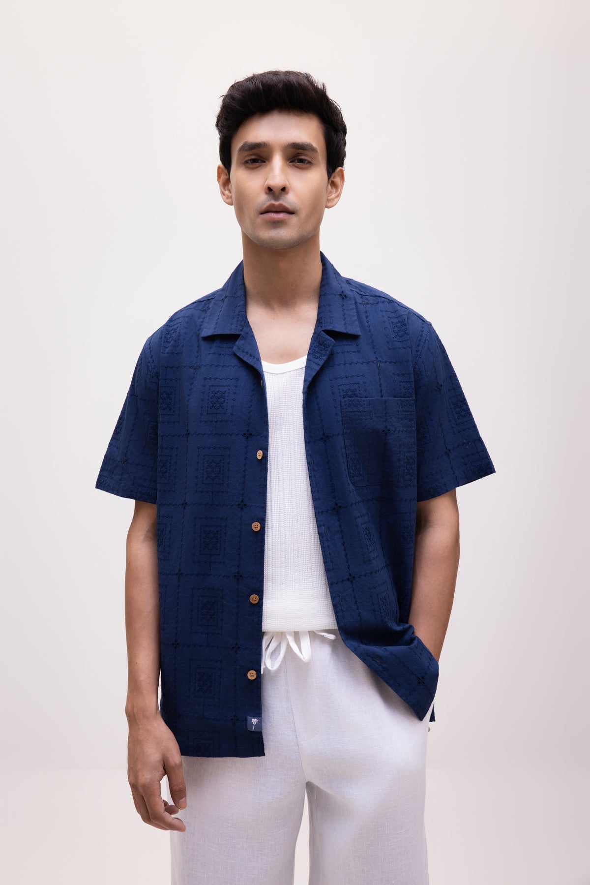 The Sienna Camp Shirt - Navy