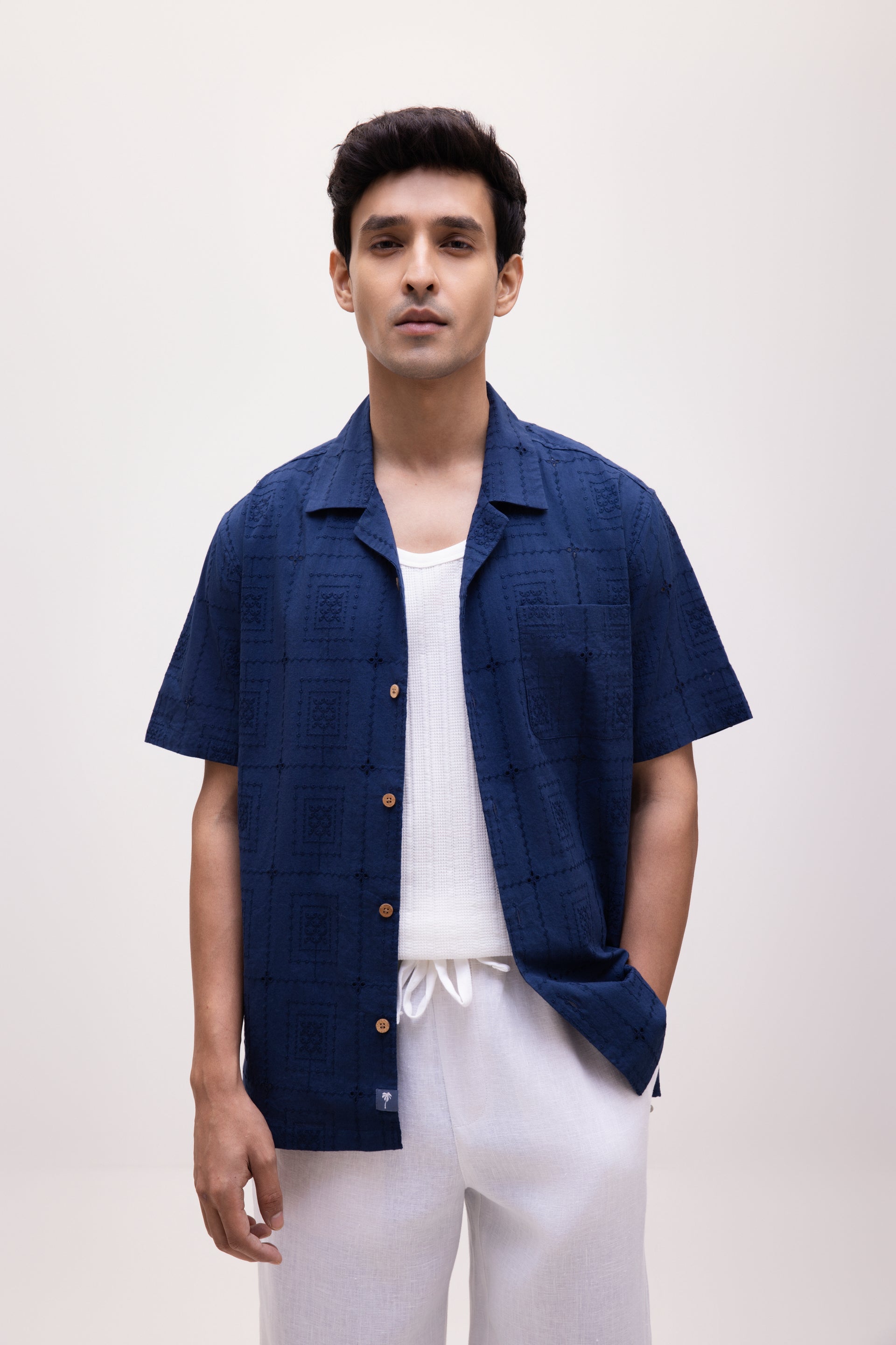 The Sienna Camp Shirt - Navy