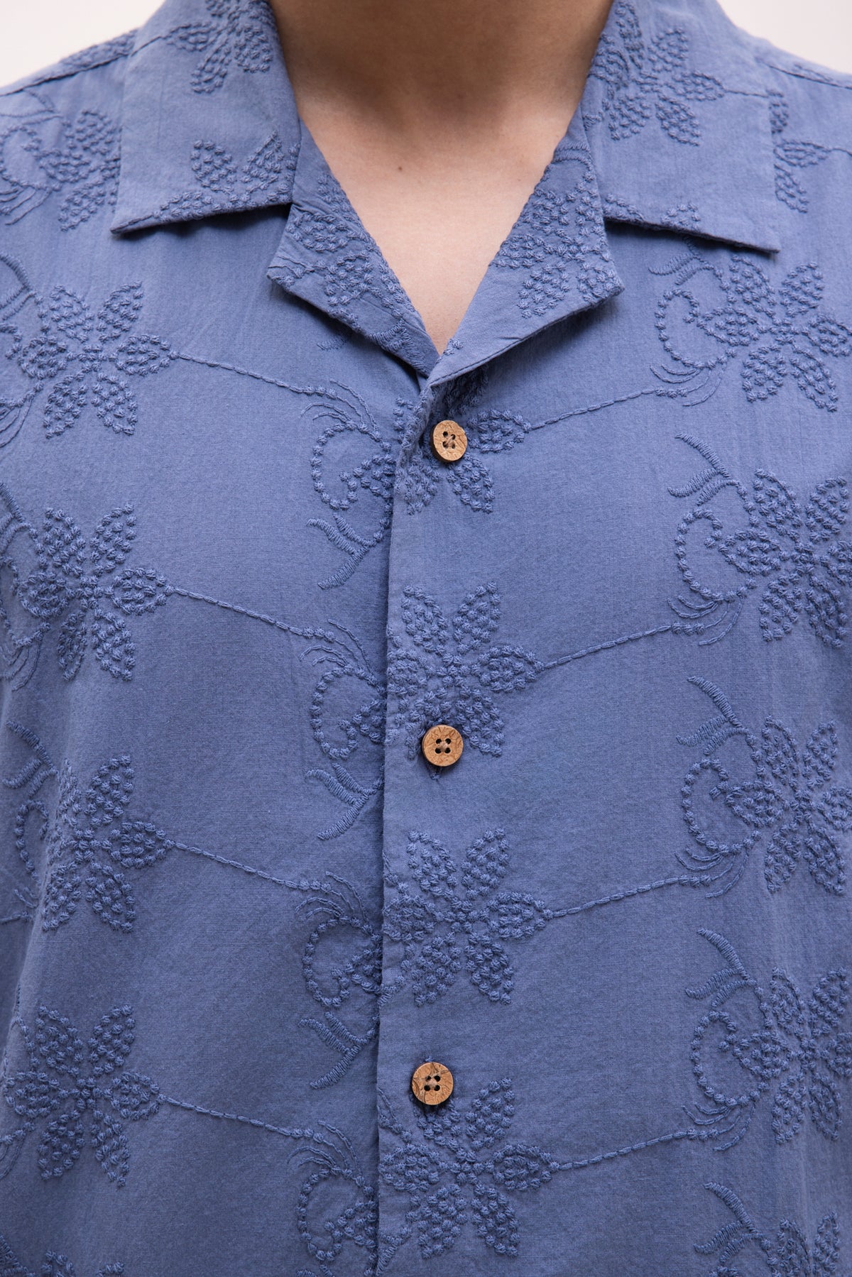 The Desert Bloom Camp Shirt - Blue