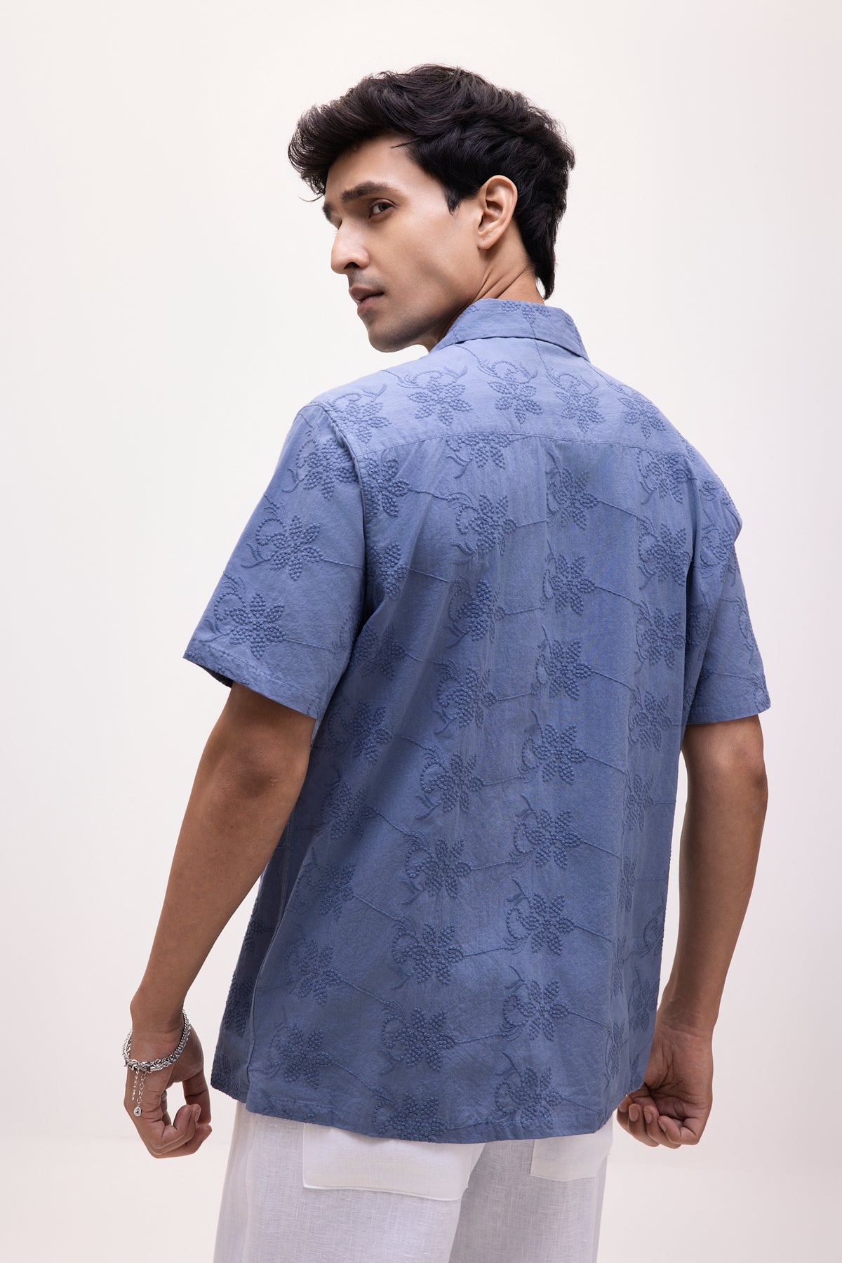 The Desert Bloom Camp Shirt - Blue