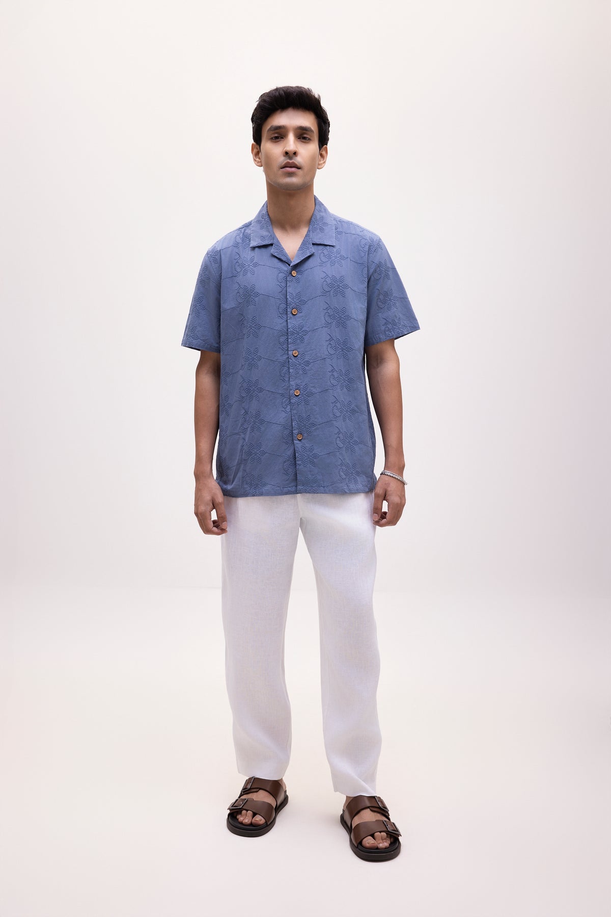 The Desert Bloom Camp Shirt - Blue