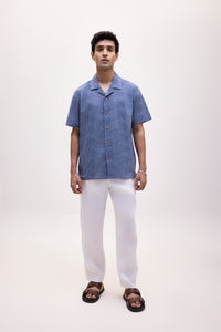 The Desert Bloom Camp Shirt - Blue