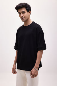 The Ridgeway Rib Tee - Black