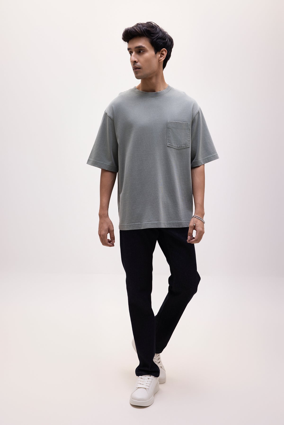 The Origins Tee Vintage Wash - Charcoal