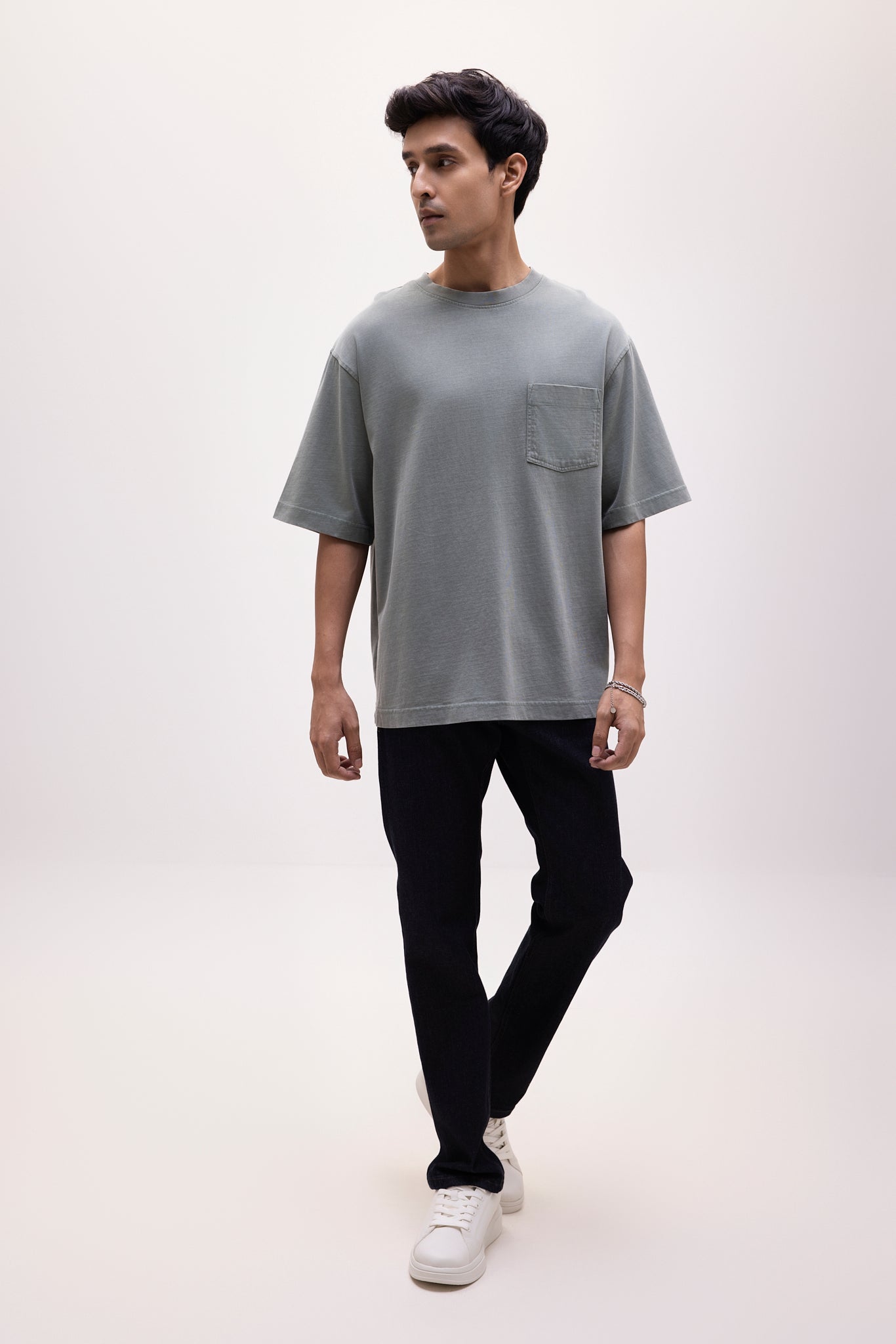 The Origins Tee Vintage Wash - Charcoal