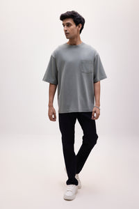 The Origins Tee Vintage Wash - Charcoal
