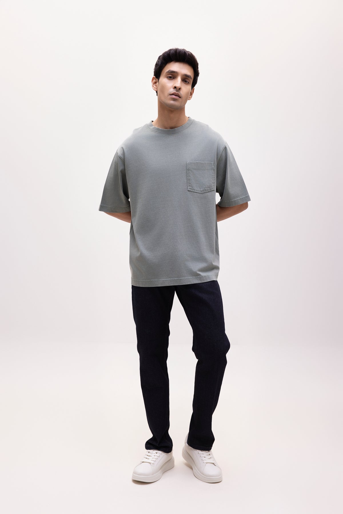 The Origins Tee Vintage Wash - Charcoal