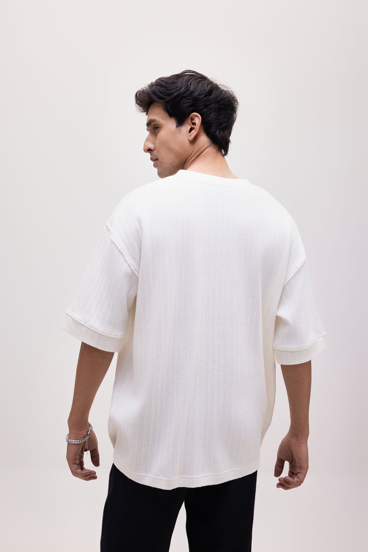 The Ridgeway Rib Tee - White