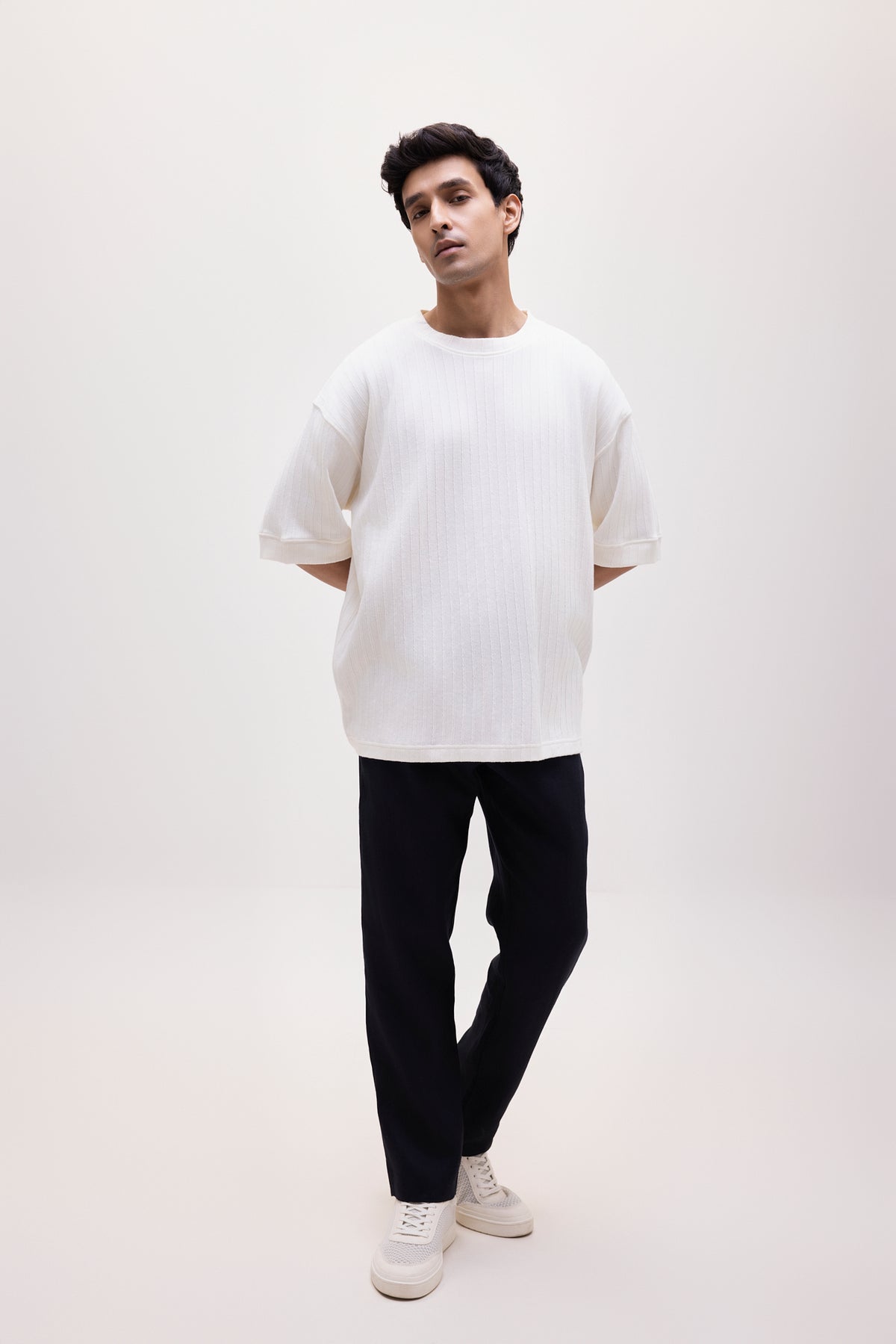 The Ridgeway Rib Tee - White