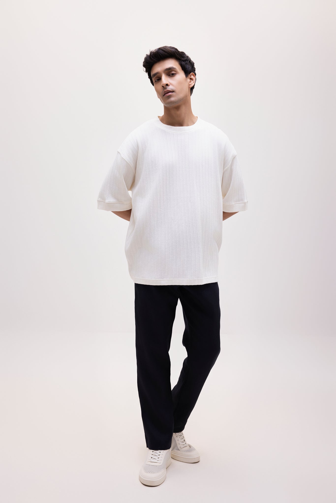 The Ridgeway Rib Tee - White