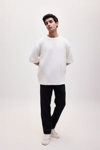 The Ridgeway Rib Tee - White