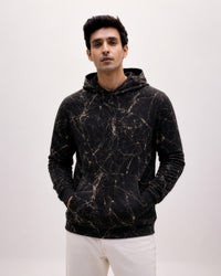 Marble Vein Hoodie - Black