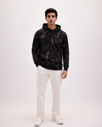 Marble Vein Hoodie - Black
