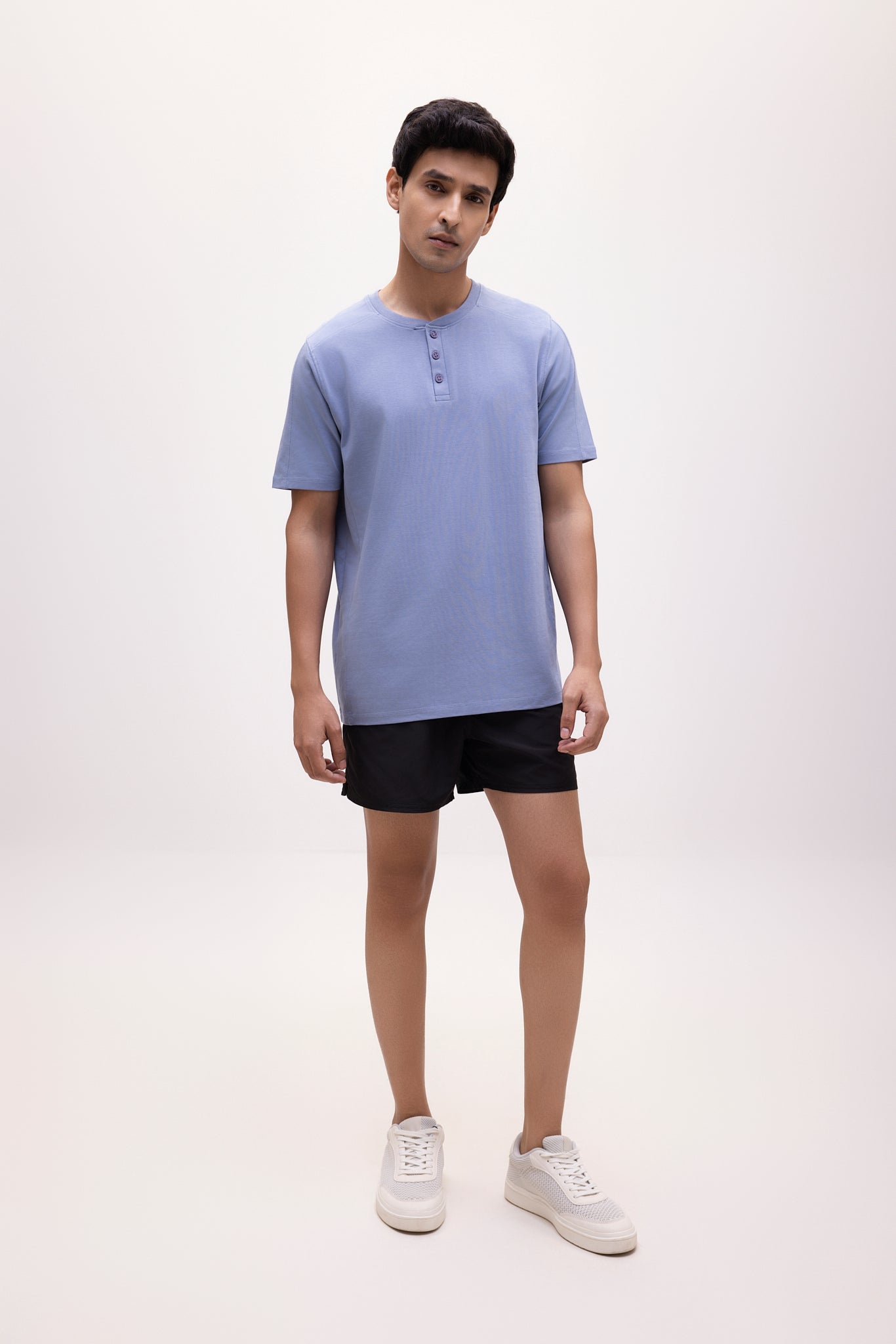 The Daily Stretch Henley - Navy