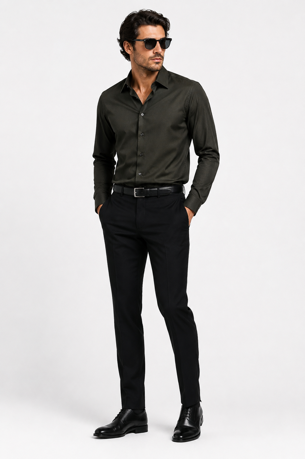 Noir Texture Club Shirt-Olive