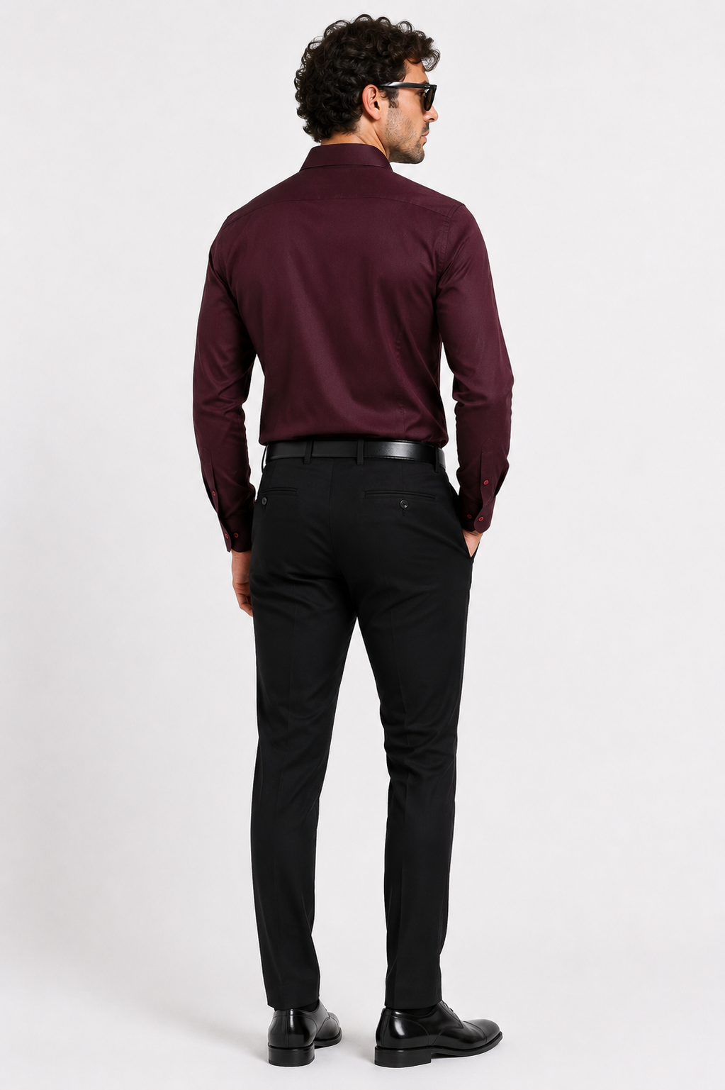 Noir Texture Club Shirt-Wine