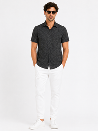 The Noir Mosaic Shirt-Black