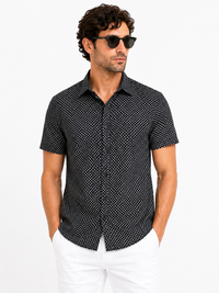 The Noir Mosaic Shirt-Black