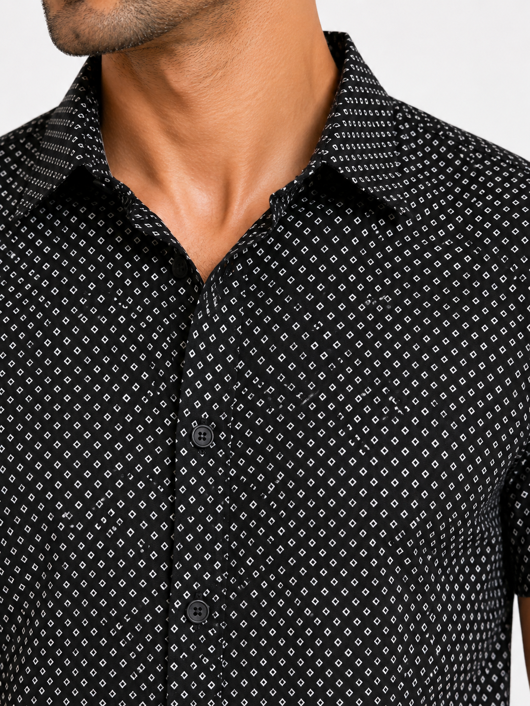 The Noir Mosaic Shirt-Black