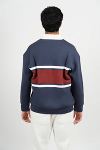 The Stripe Rugby Long Sleeves - Navy